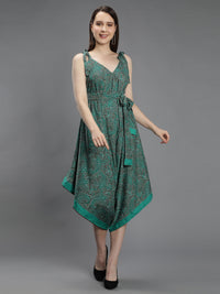 Paisley print green harem jumpsuit Aditi Wasan