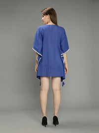 Blue hand-embroidered kaftan Aditi Wasan