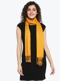 Viscose Mustard Women's Stole Aditi Wasan