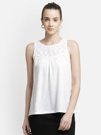 Textured White Empire Top Aditi Wasan