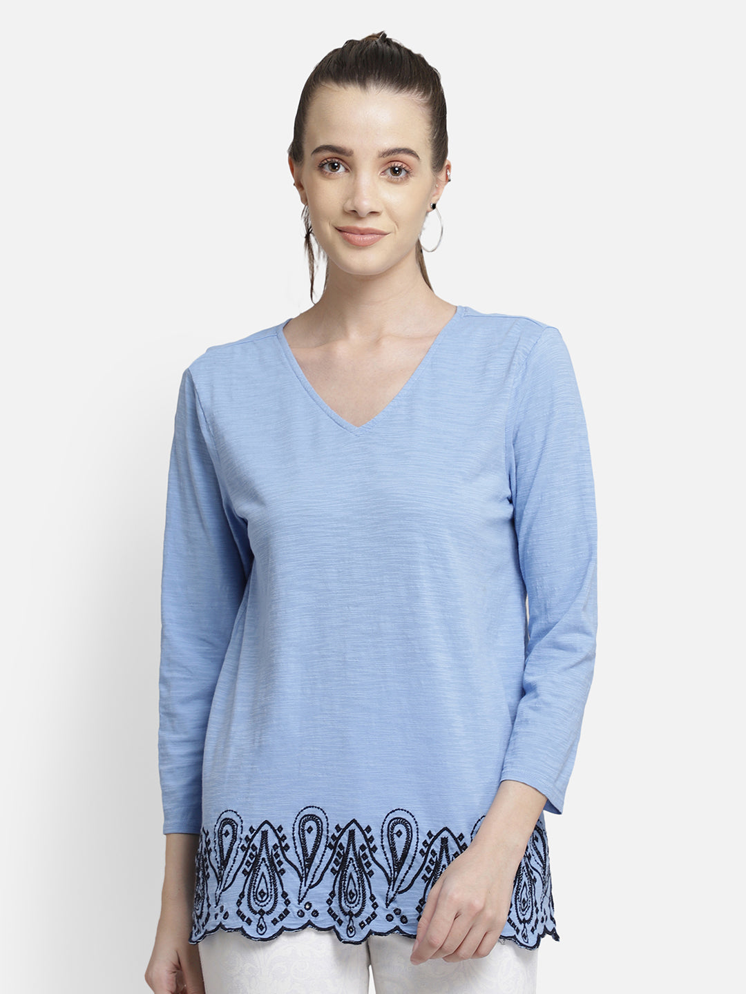 Blue cotton top Aditi Wasan