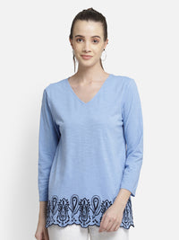 Blue cotton top Aditi Wasan