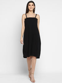 Bandeau Viscose Black Dress Aditi Wasan