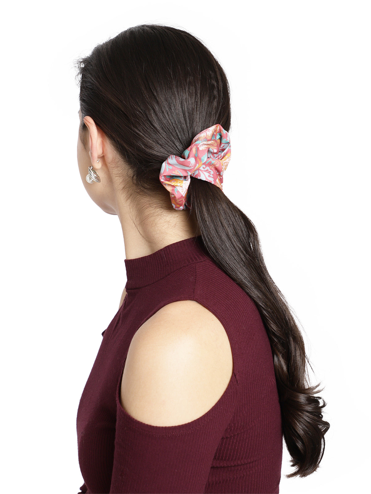 Women Pack of 5 Printed Scrunchies