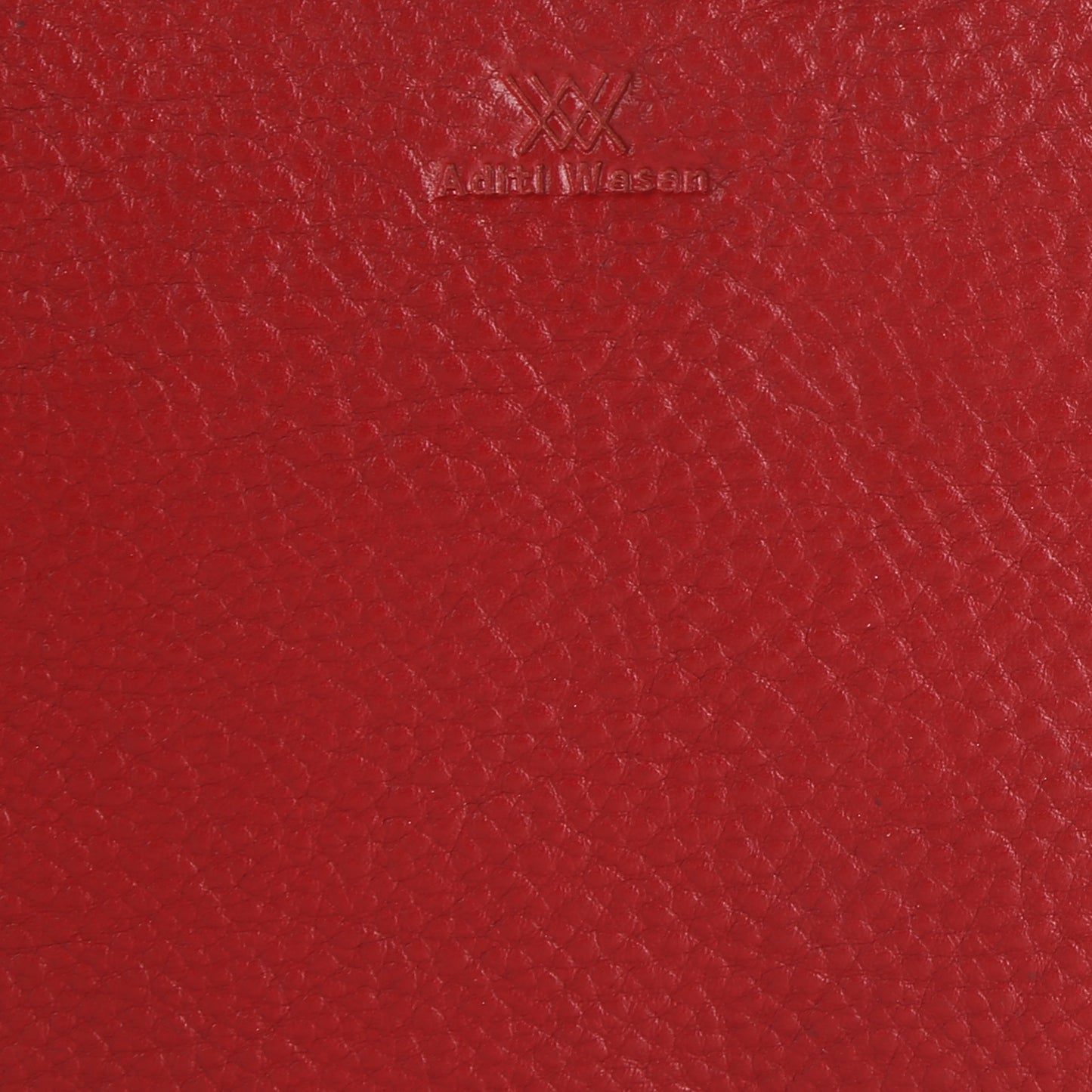 Genuine leather maroon gusset clutch