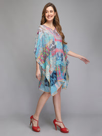 Multicolor Polyester beachwear Kaftan For Ladies