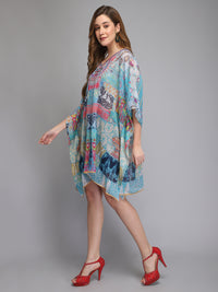 Multicolor Polyester beachwear Kaftan For Ladies