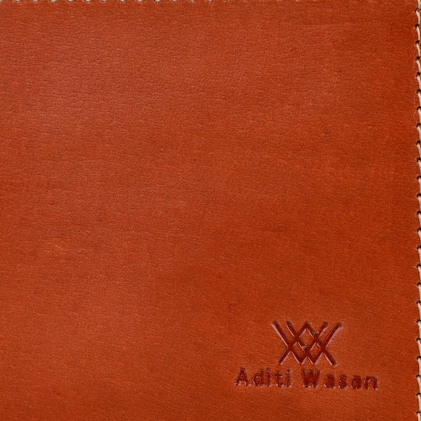 Two tone brown bi-fold wallet