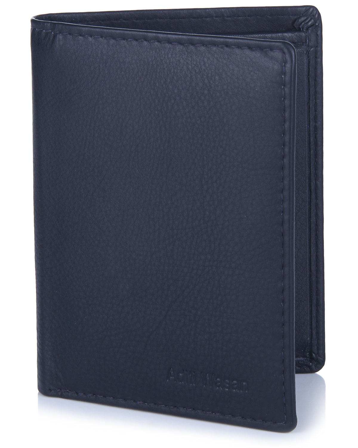 Genuine Leather Dark Blue Card Wallet