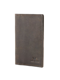Genuine Leather Slim Wallet Cardholder with Stiched Detailing - Brown