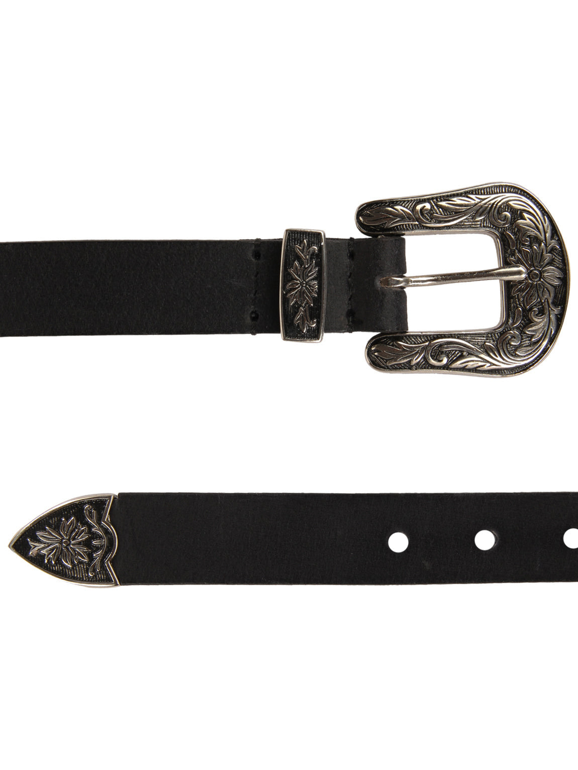 Black cowboy belt