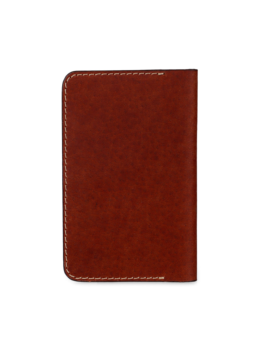Genuine leather two-tone brown cardholder