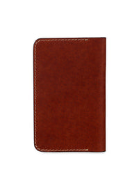 Genuine leather two-tone brown cardholder