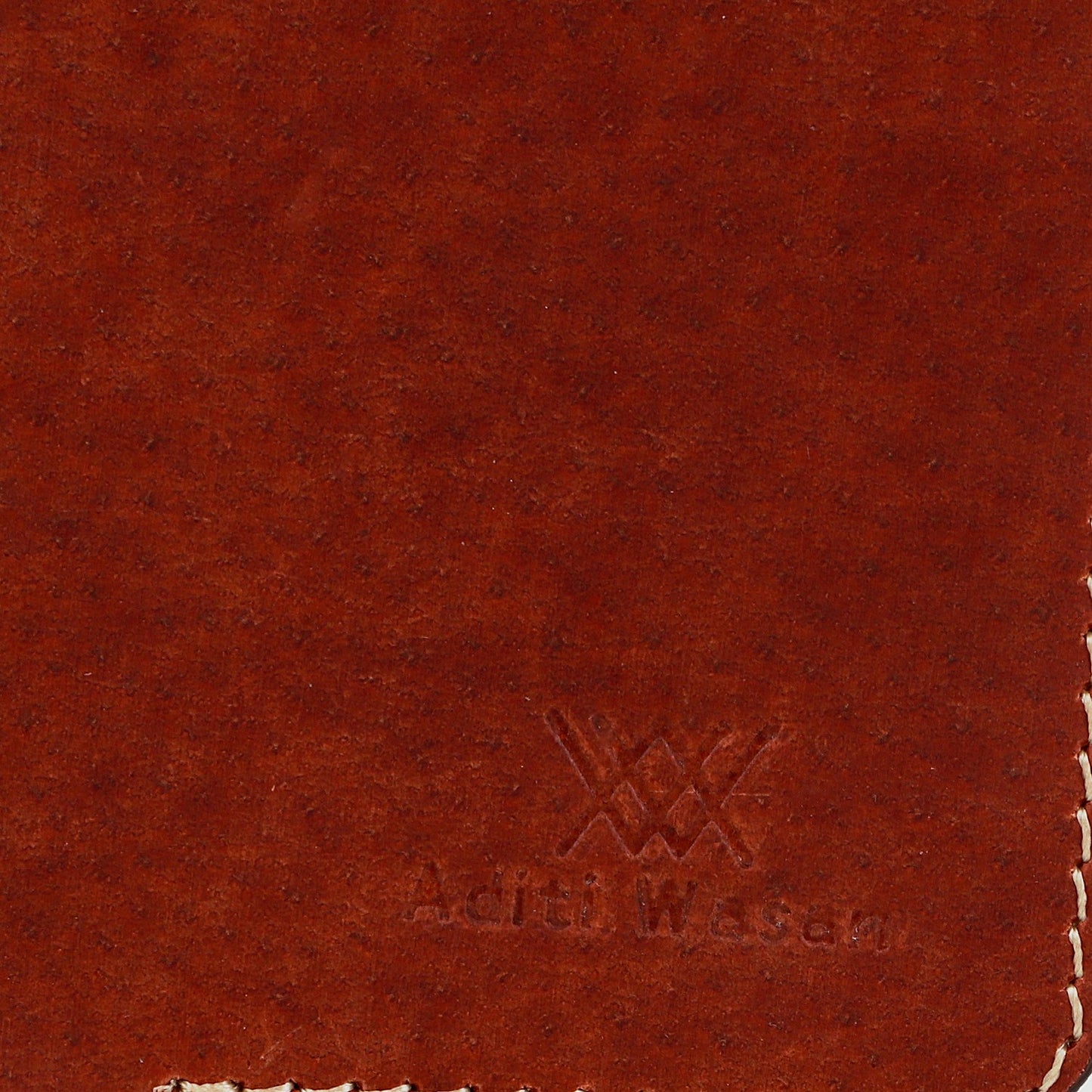 Genuine leather two-tone brown cardholder