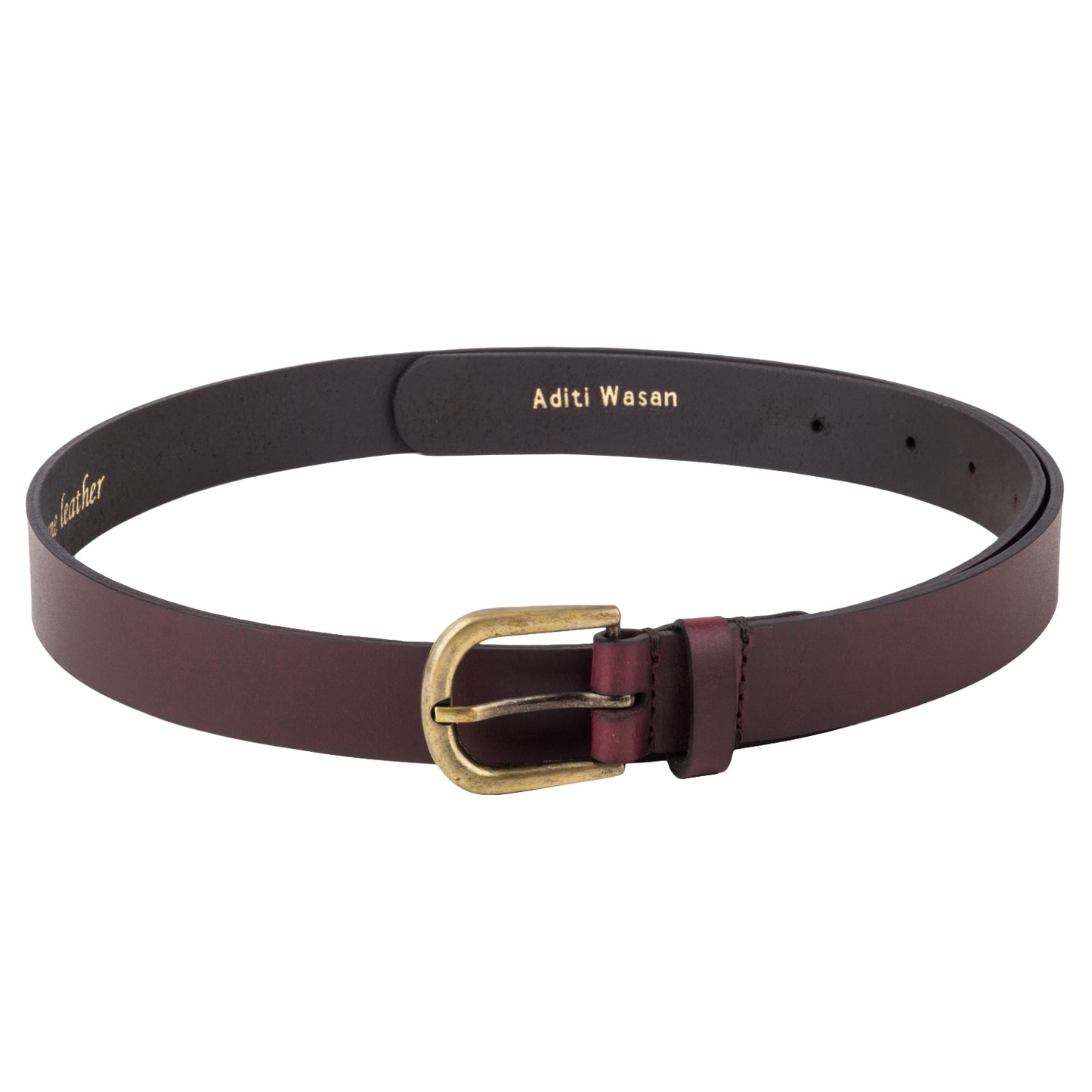 Genuine leather bordo belt