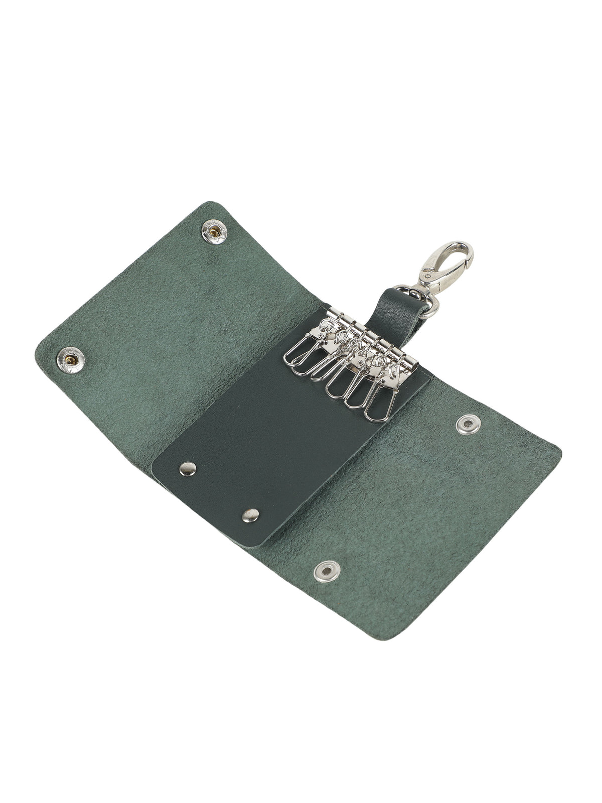 Genuine leather green key holder