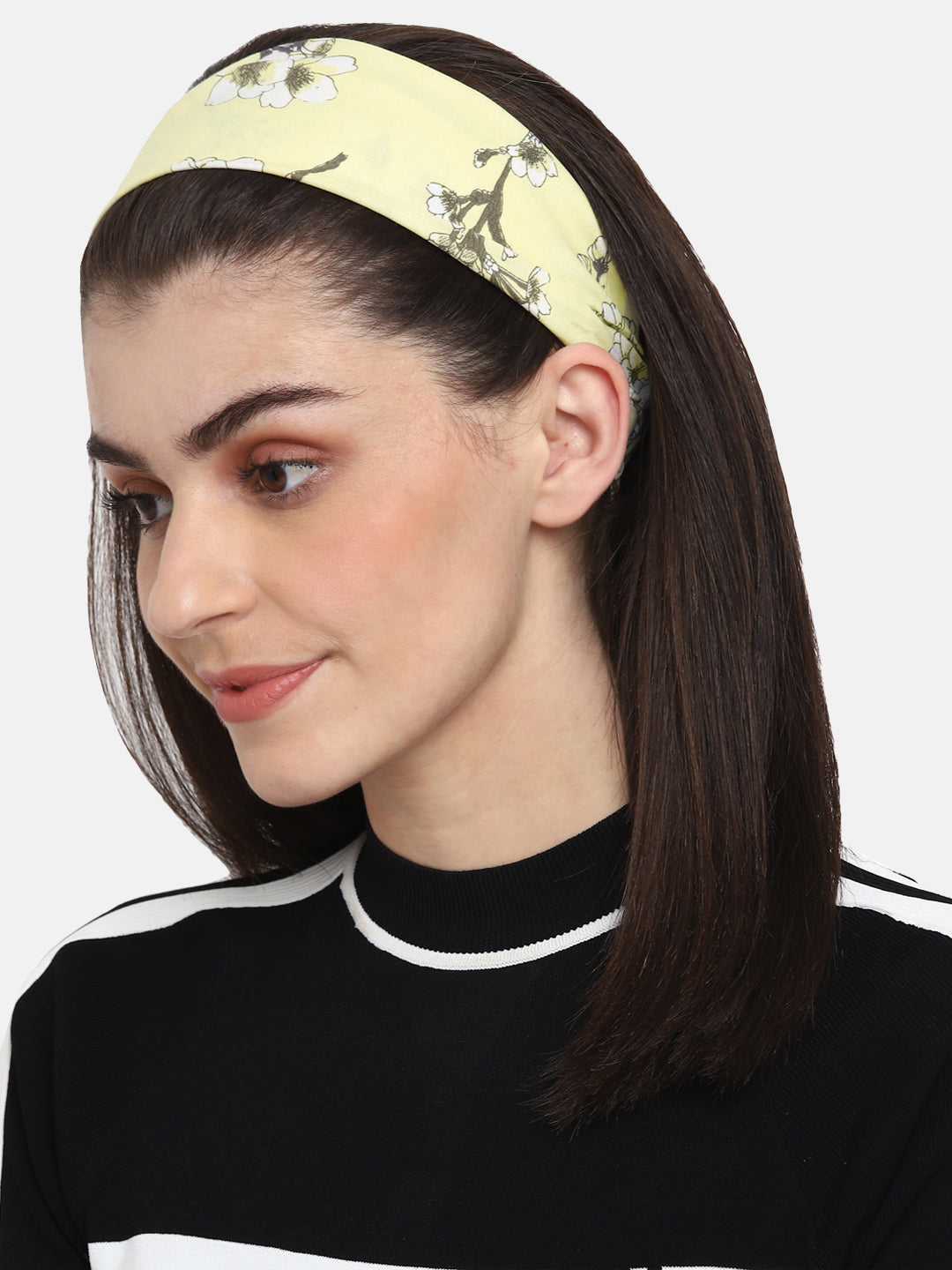Yellow Floral Printed Headband