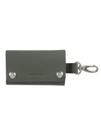 Genuine leather olive green key holder