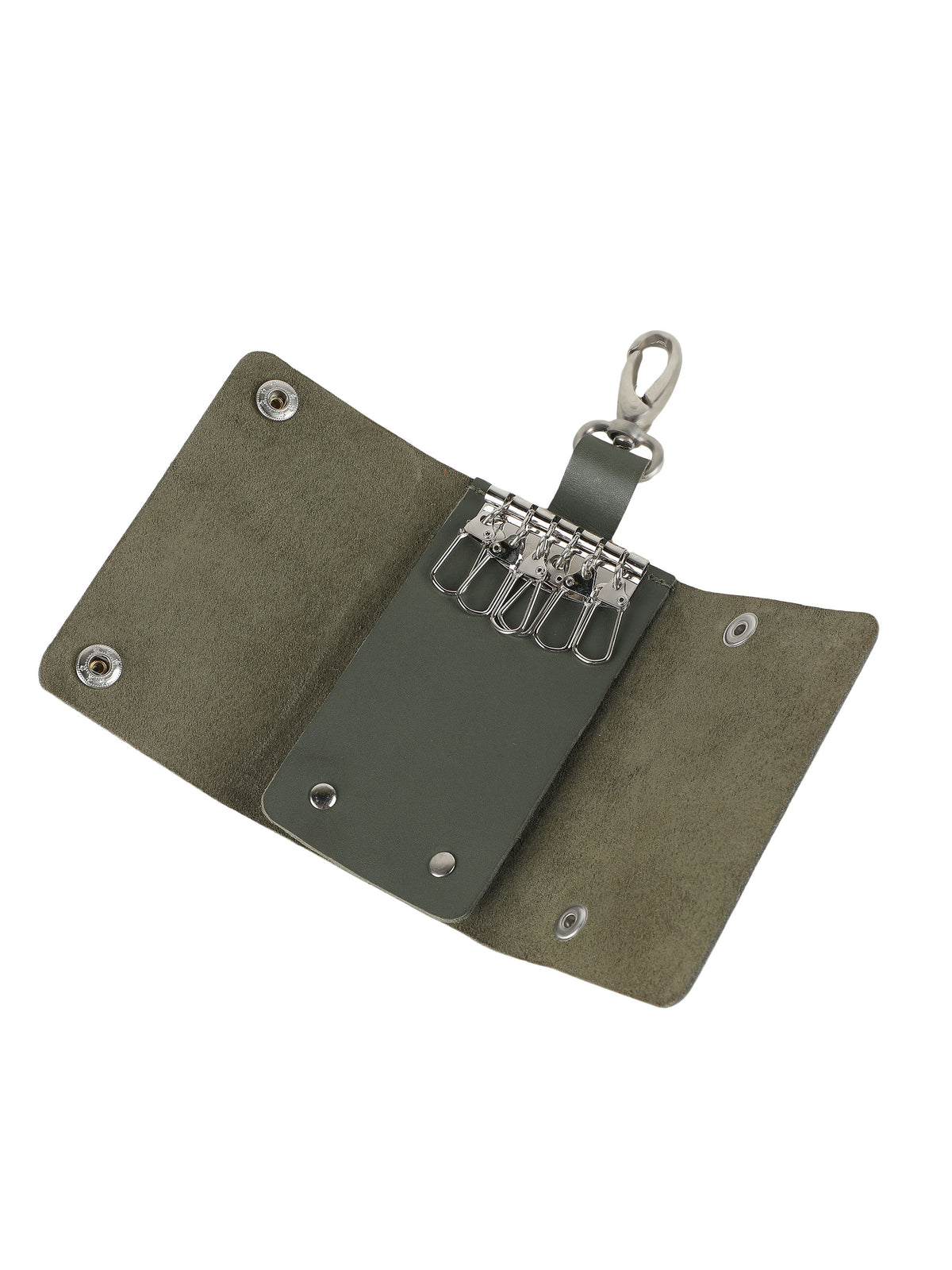 Genuine leather olive green key holder – Aditi Wasan