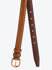 Genuine leather tan profile belt