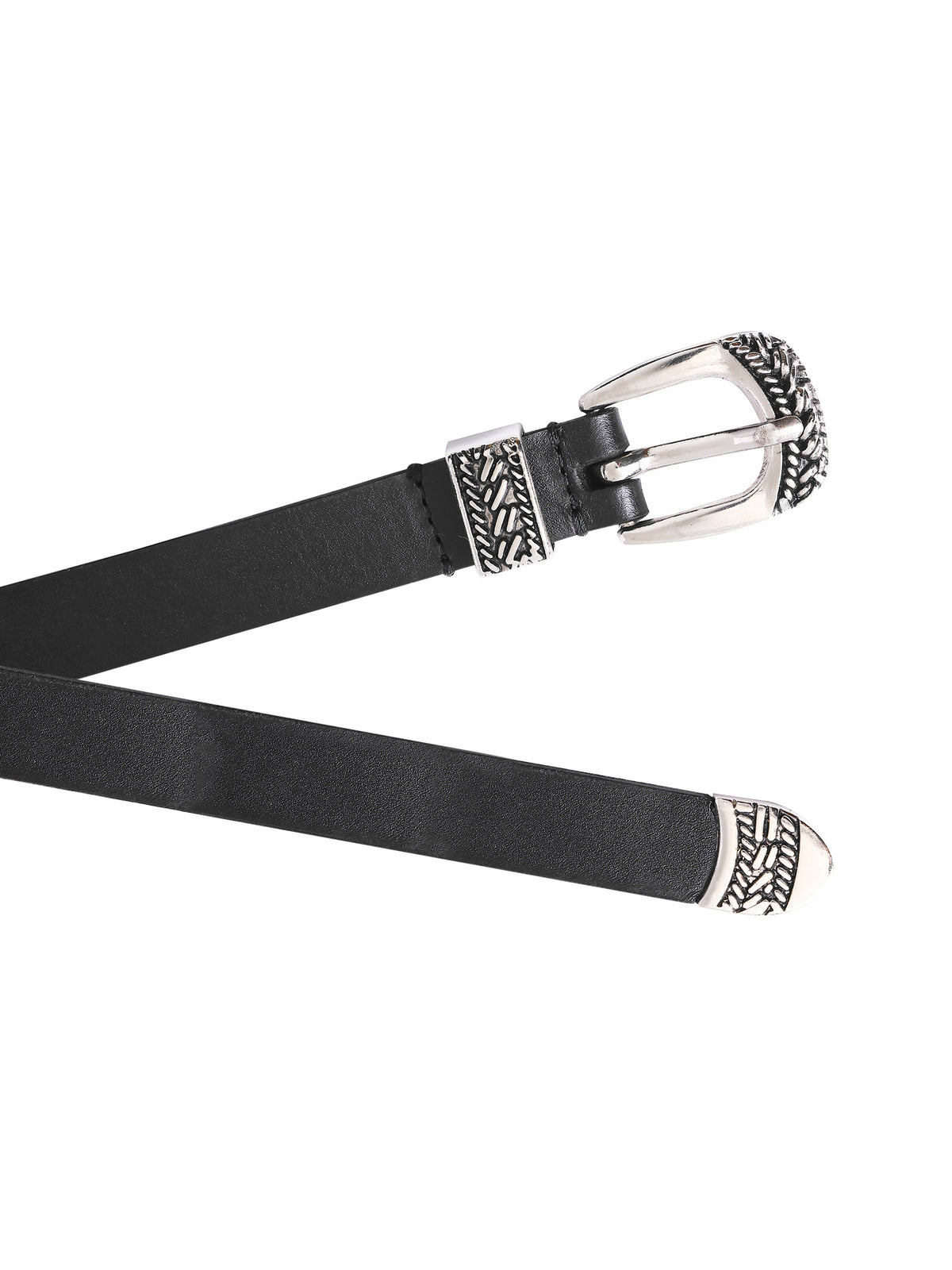 Aditi Wasan Black Solid Genuine Leather Women's Belt