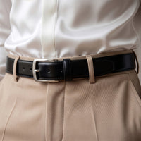 Men’s Profile Black Genuine Leather Belt
