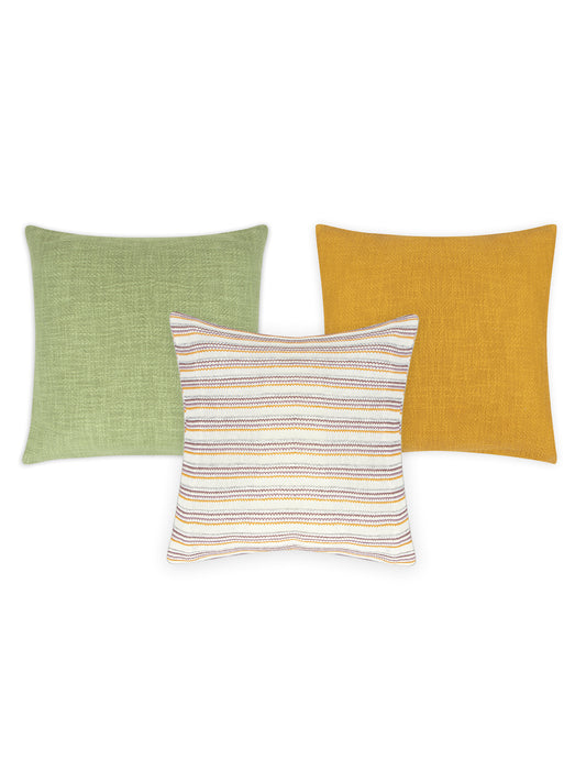 Multi designs cotton cushion covers Pack of 3