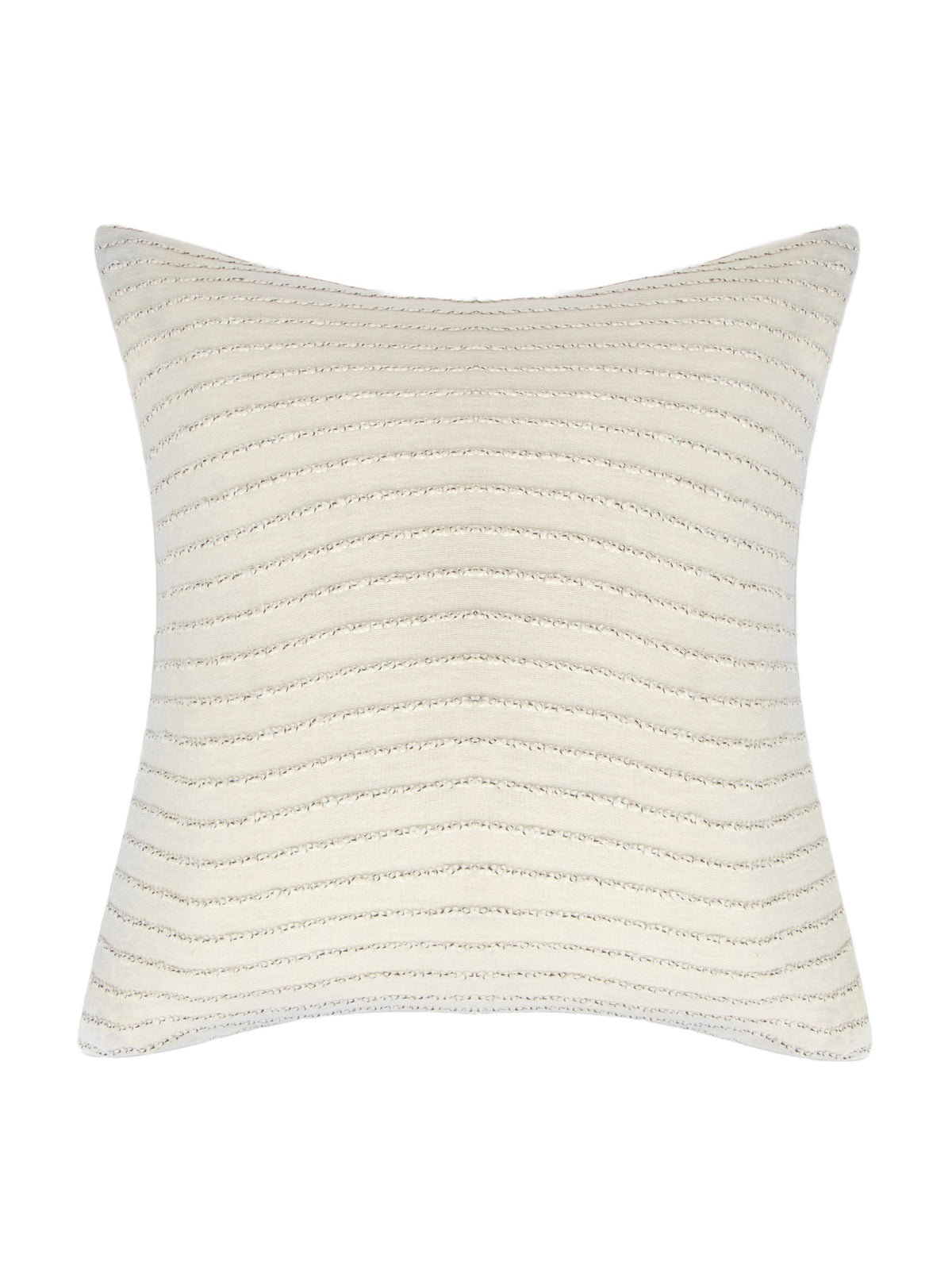 White cotton knit cushion cover