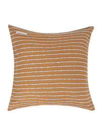 Tan cotton knit cushion cover