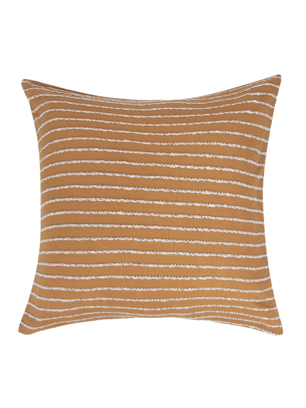 Tan cotton knit cushion cover
