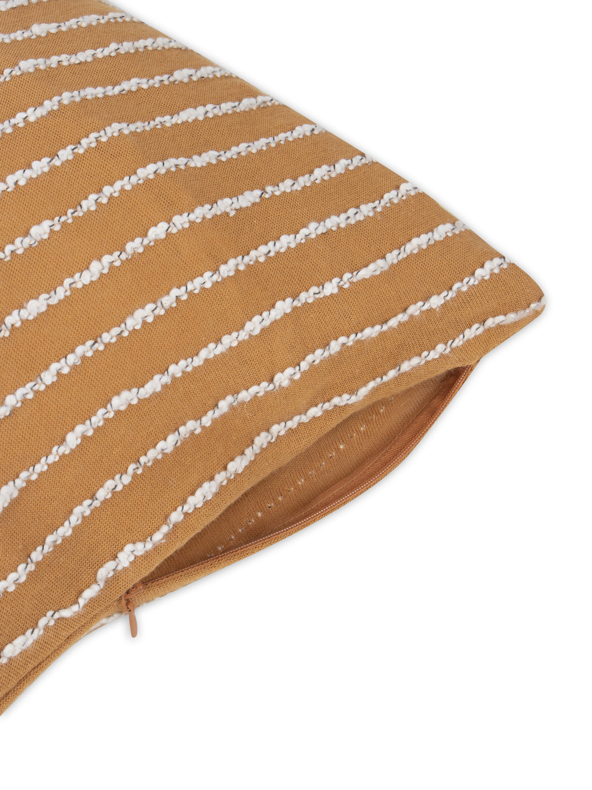 Tan cotton knit cushion cover