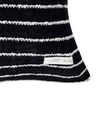 Black cotton knit cushion cover
