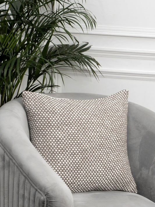 Grey cotton cushion cover