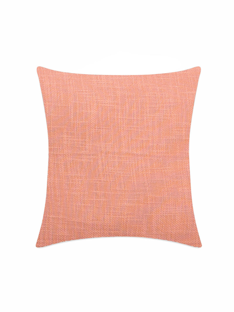 Peach Cotton slub cushion cover