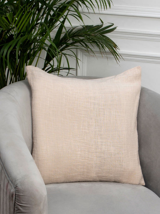 Offwhite Cotton slub cushion cover