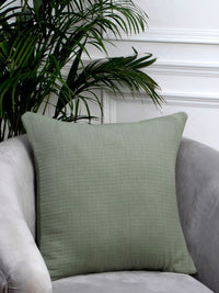 Olive cotton matelasse cushion cover