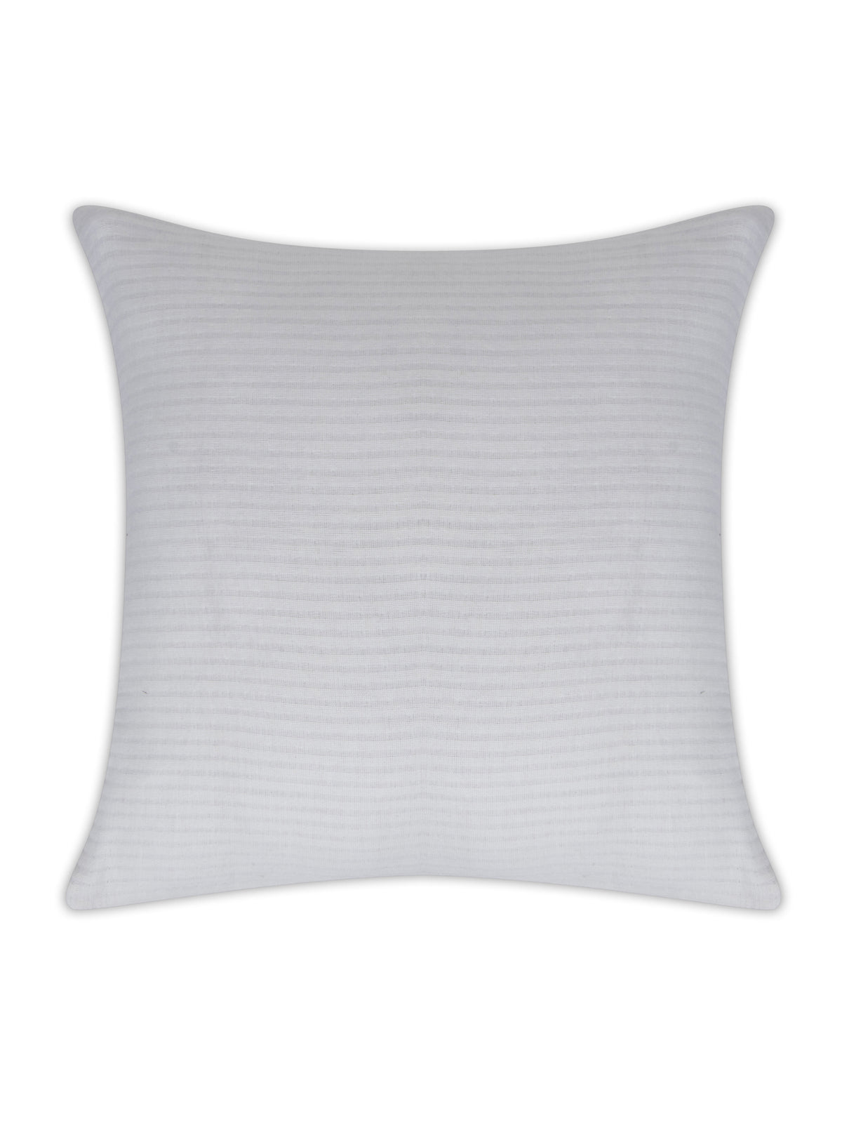White cotton matelasse cushion cover
