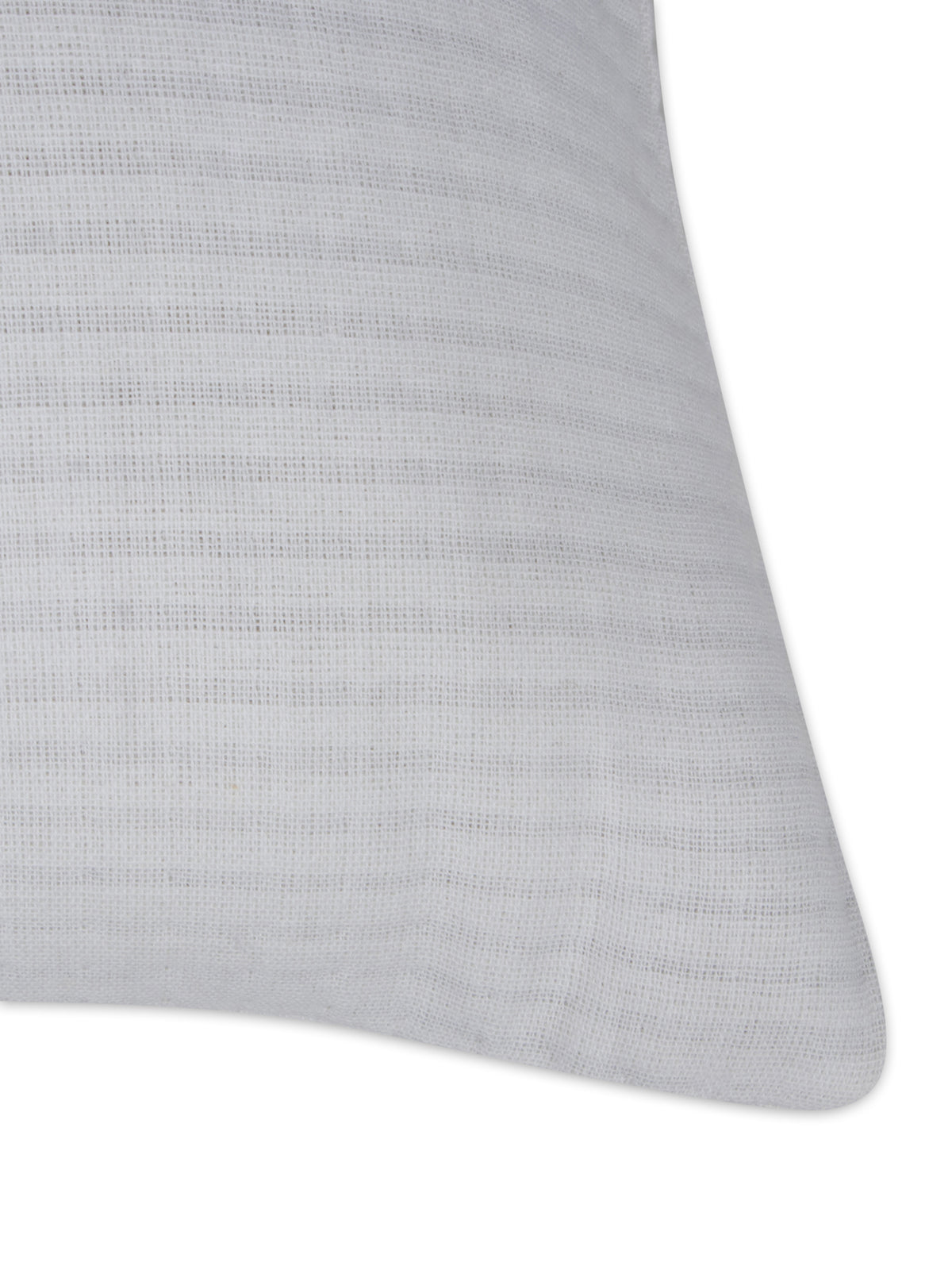 White cotton matelasse cushion cover
