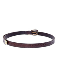 Aditi Wasan Brown Embossed Genuine Leather Women's Belt