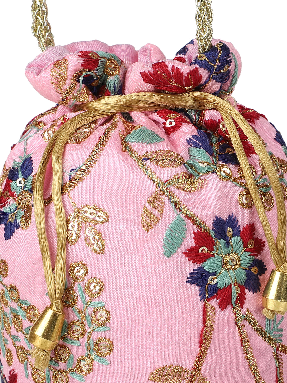 Lavender Embroidered Potli Bag