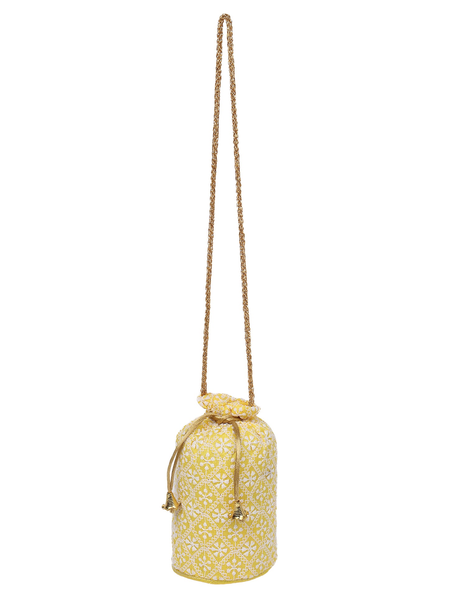 Women's Yellow Potli Bag