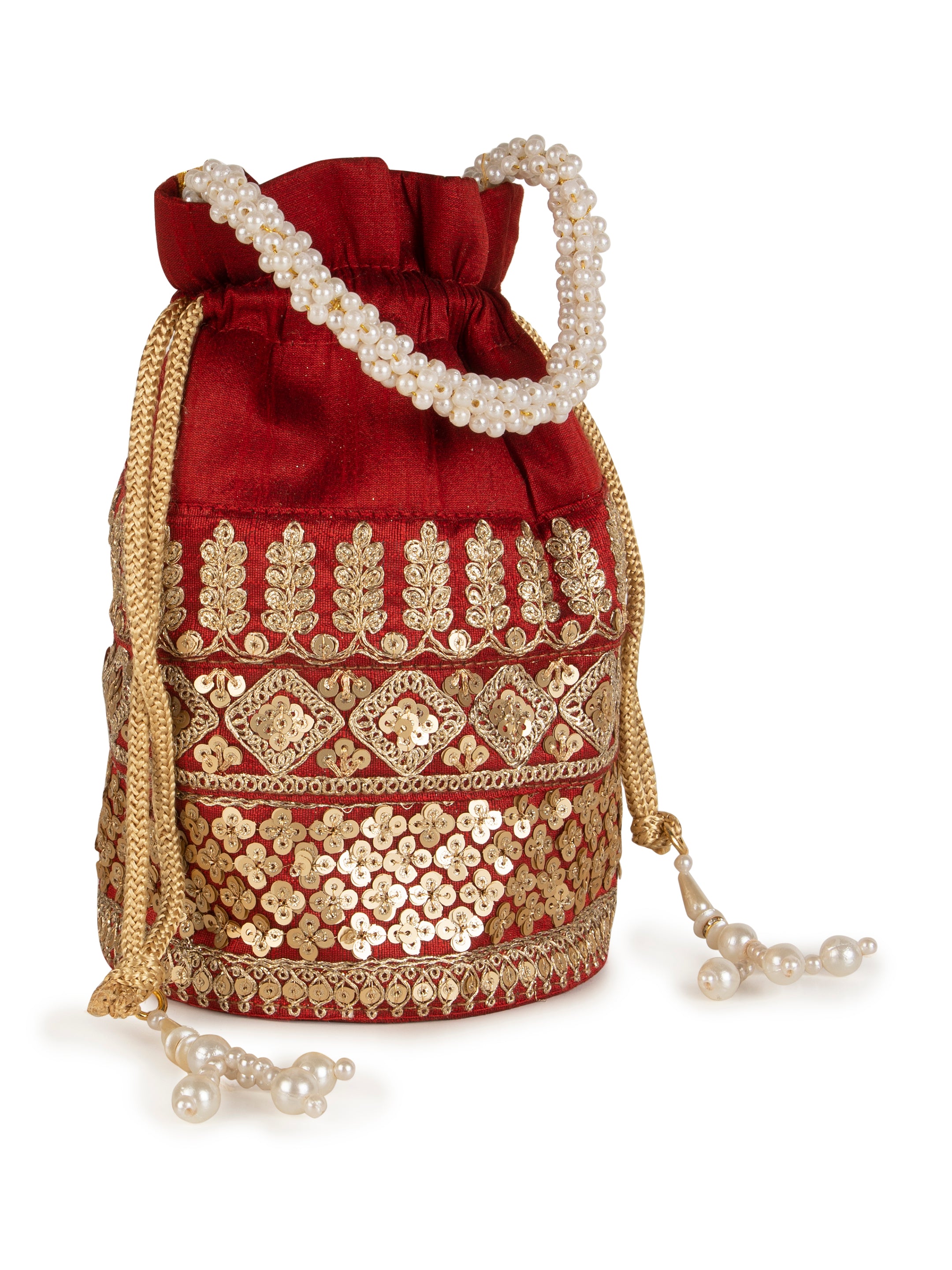 Bag Potli Indian Purse Ethnic Clutch Designer Pouch Bridal Party Women's  Silk | eBay