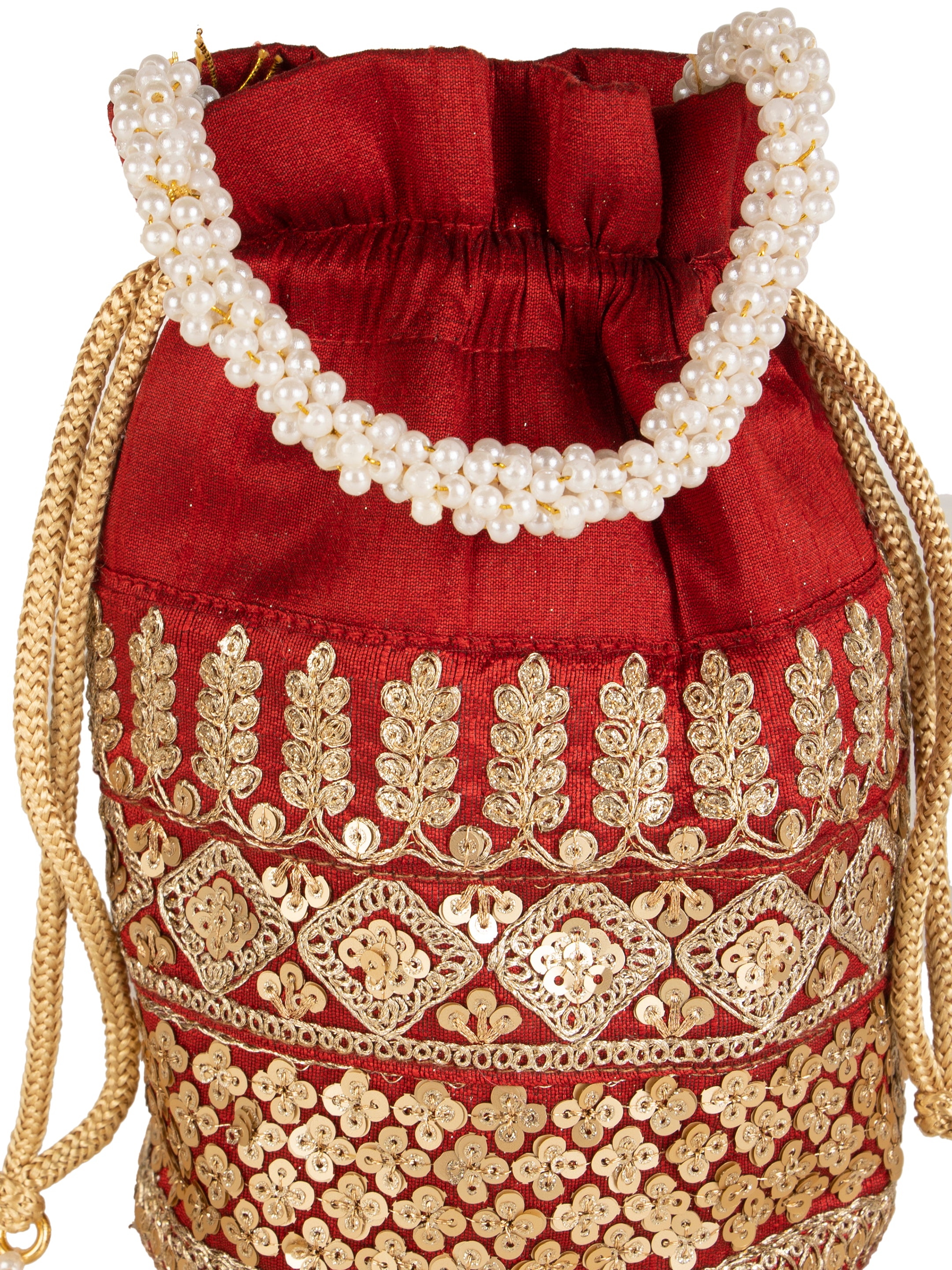 Aaribax Elegant Indian Potli Bag for the Stylish Woman,Large 10x10 Clutch  with Handle,Gold: Handbags: Amazon.com