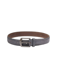 Grey Leather Men's Belt