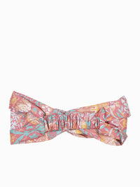 Pink Color Printed Headband and Scrunchy