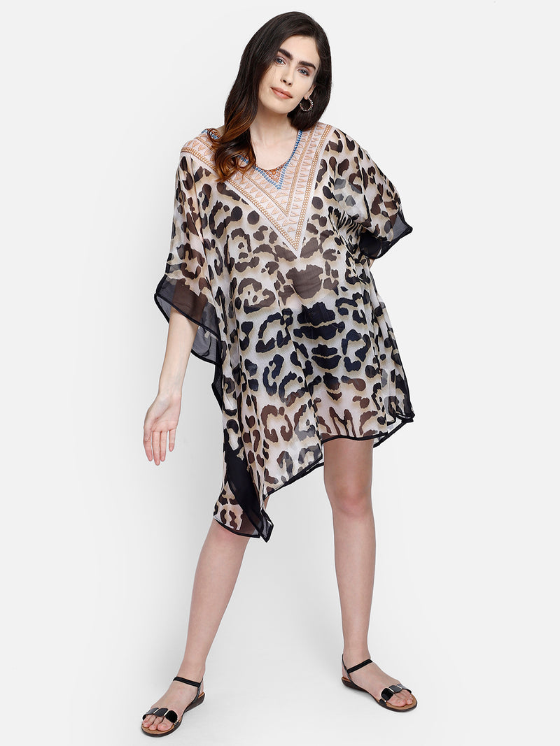 Leopard Print Kaftan For Ladies