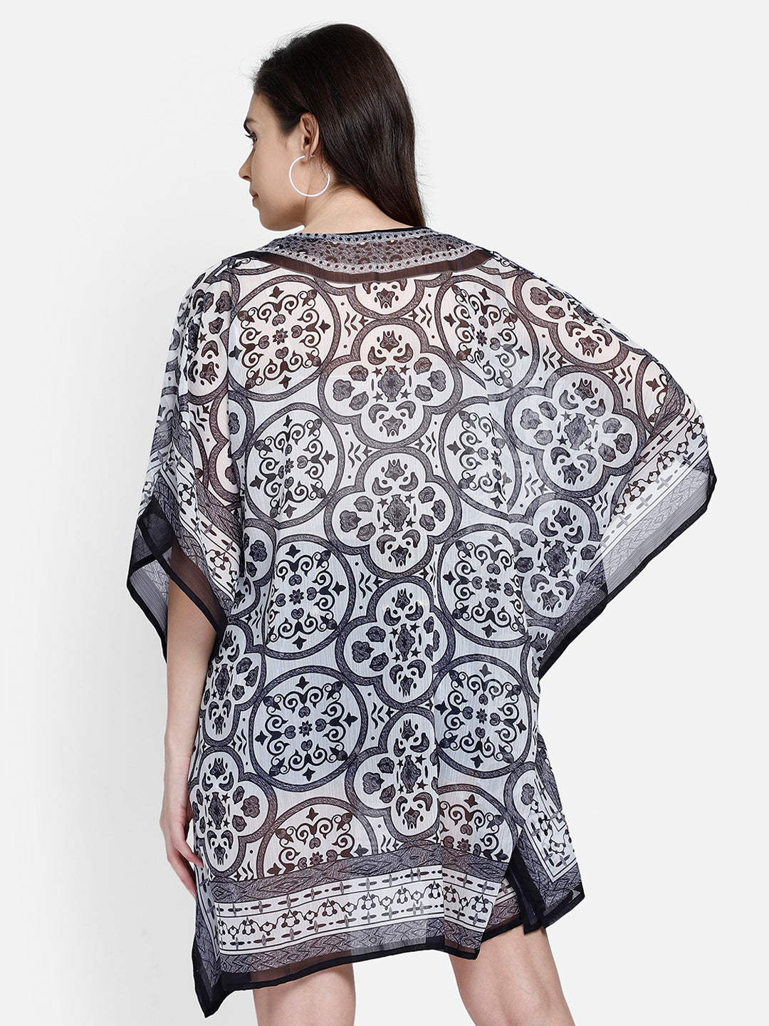 Black & White printed kaftan Aditi Wasan