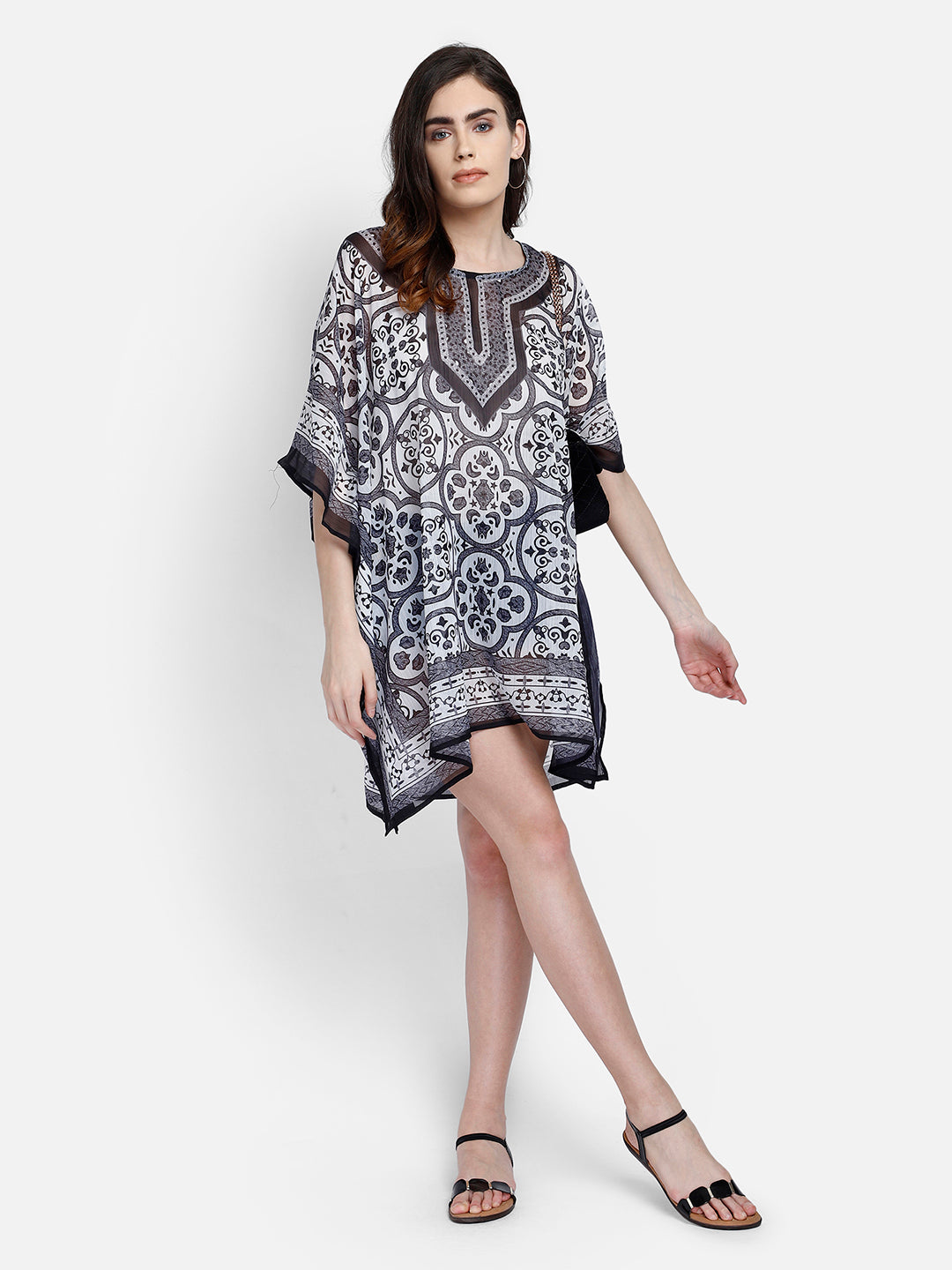 Black & White printed kaftan Aditi Wasan