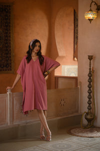 Aditi Wasan Pink Solid Kaftan Dress