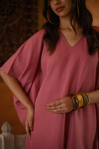 Aditi Wasan Pink Solid Kaftan Dress